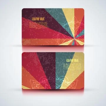 Vector abstract creative business cards (set template) Stock Illustration