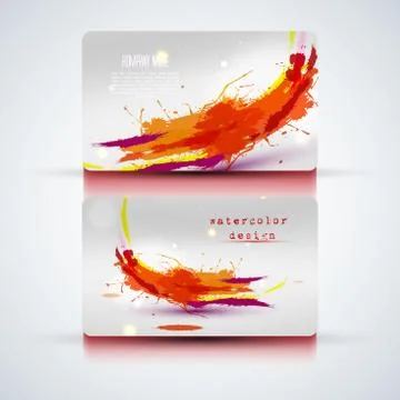 Vector abstract creative business cards (set template) Illustrazione stock