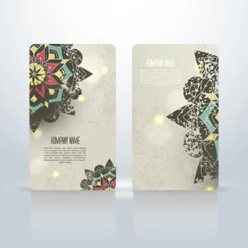Vector abstract creative business cards (set template) Stock Illustration