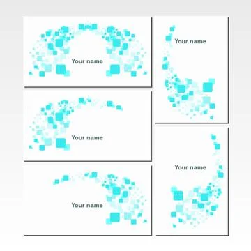 Vector abstract creative business cards Stock Illustration