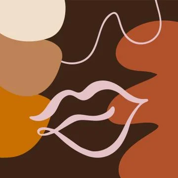 Vector abstract creative face background in minimal trendy style in portrait Stock Illustration