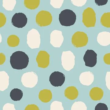 Vector abstract cute hand drawn seamless pattern with dots 스톡 일러스트