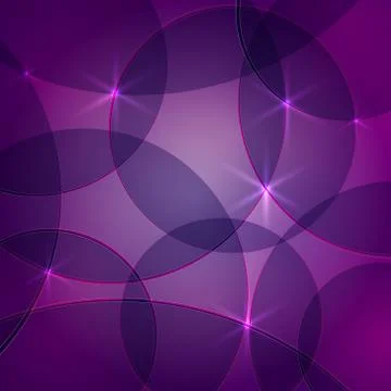 Vector abstract dark purple background with circles and sparks Stock Illustration