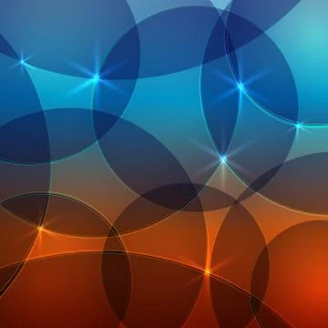 Vector abstract dark purple background with circles and sparks Stock Illustration