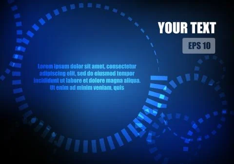 Vector : Abstract dash circle background and space for text Stock Illustration