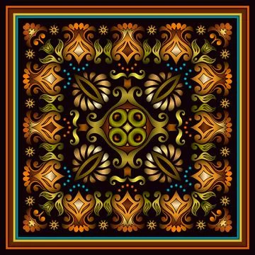 Vector abstract decorative ethnic ornamental illustration Stock Illustration