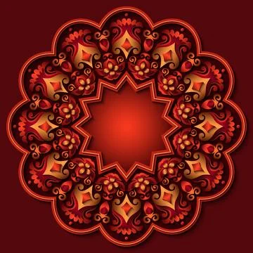 Vector abstract decorative ethnic ornamental illustration イラスト素材