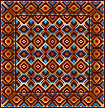 Vector abstract decorative pixel art illustration. Illustrazione stock