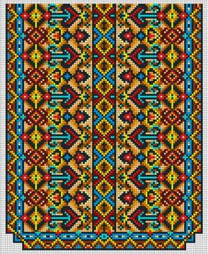 Vector abstract decorative pixel art illustration. Illustrazione stock