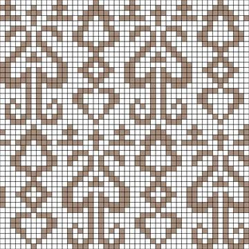 Vector abstract decorative pixel art illustration. 스톡 일러스트