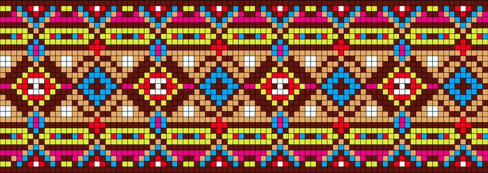 Vector abstract decorative pixel art illustration. Illustrazione stock
