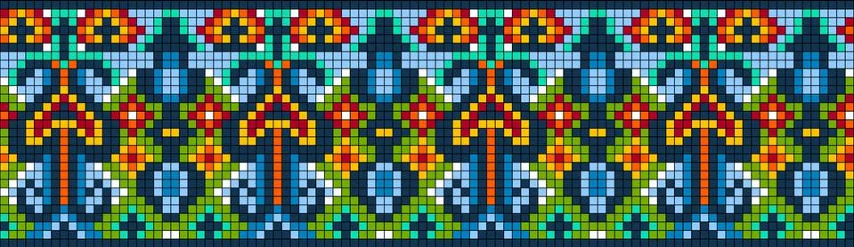 Vector abstract decorative pixel art illustration. Stockillustratie