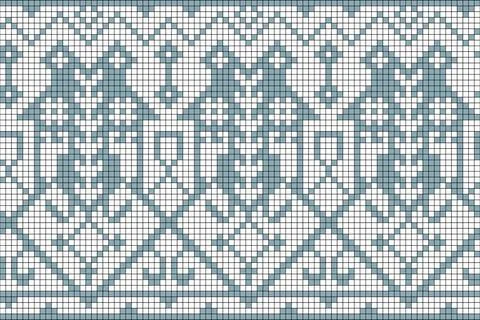 Vector abstract decorative pixel art illustration. Illustrazione stock