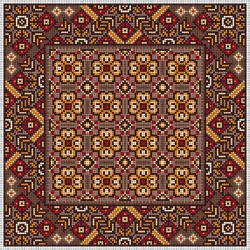 Vector abstract decorative pixel art illustration. Illustrazione stock