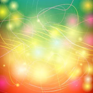 Vector abstract defocused bokeh lights background. Festive blurred background Stock Illustration