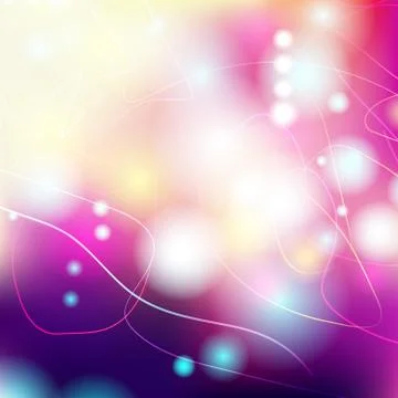 Vector abstract defocused bokeh lights background. Festive blurred background Stock Illustration