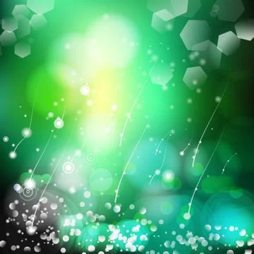 Vector abstract defocused bokeh lights nature spring summer background. Styli Stock Illustration