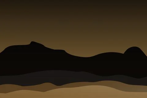 Vector, abstract desert background poster in minimalist style. East, Africa l Stock Illustration