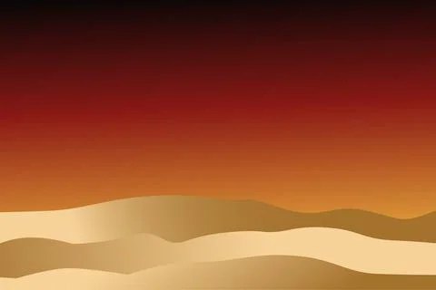 Vector, abstract desert background poster in minimalist style. East, Africa l Stock Illustration