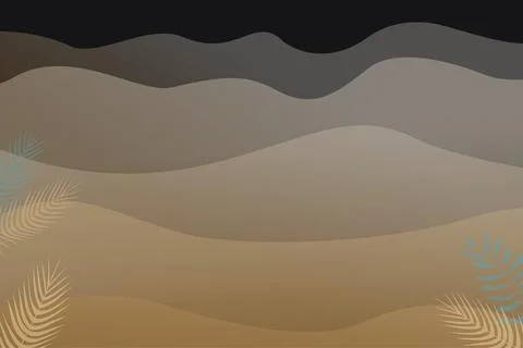 Vector, abstract desert background poster in minimalist style. East, Africa l Stock Illustration