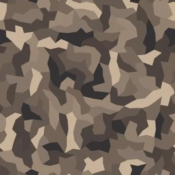 Vector abstract desert brown color camouflage seamless pattern. イラスト素材