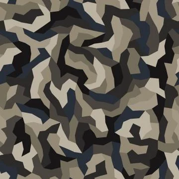 Vector abstract desert brown color camouflage seamless pattern. Illustration
