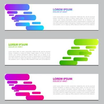 Vector abstract design banner web template Stock Illustration