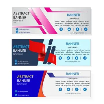 Vector abstract design banner web template Stock Illustration