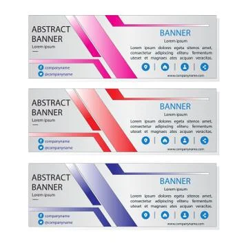Vector abstract design banner web template Stock Illustration