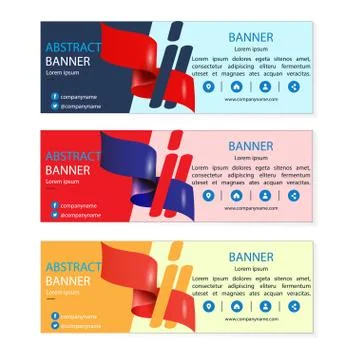 Vector abstract design banner web template Stock Illustration