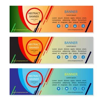 Vector abstract design banner web template Stock Illustration