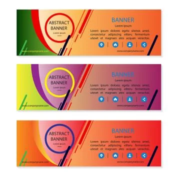 Vector abstract design banner web template Stock Illustration