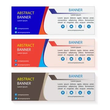 Vector abstract design banner web template Stock Illustration
