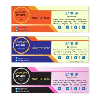 Vector abstract design banner web template Stock Illustration