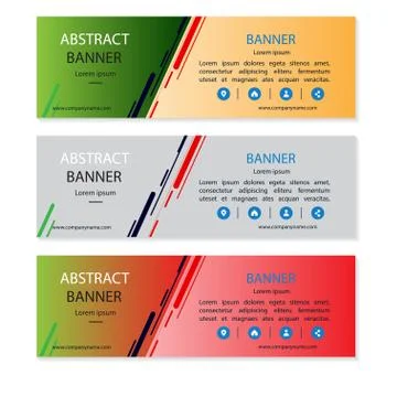 Vector abstract design banner web template Stock Illustration