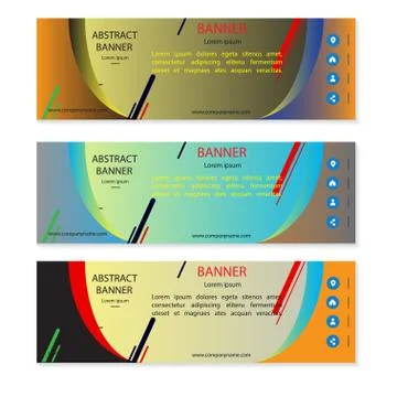Vector abstract design banner web template Stock Illustration