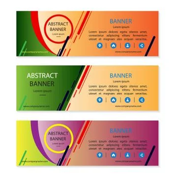 Vector abstract design banner web template Stock Illustration