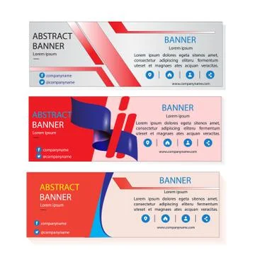 Vector abstract design banner web template Stock Illustration