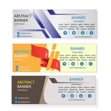 Vector abstract design banner web template Stock Illustration
