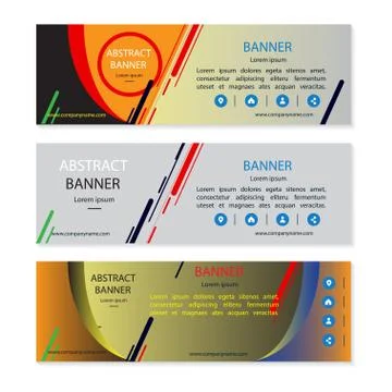 Vector abstract design banner web template Stock Illustration
