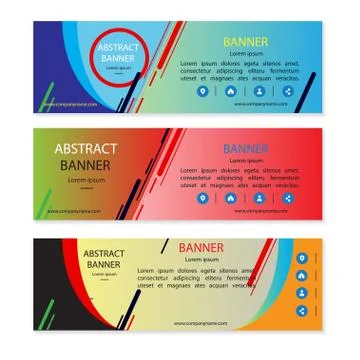 Vector abstract design banner web template Stock Illustration