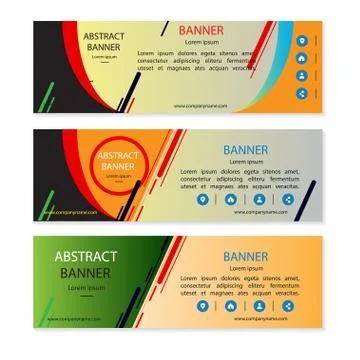 Vector abstract design banner web template Stock Illustration