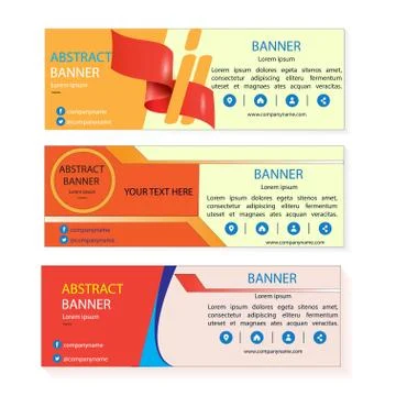 Vector abstract design banner web template Stock Illustration