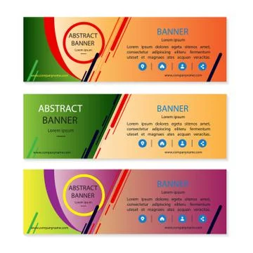 Vector abstract design banner web template Stock Illustration
