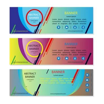 Vector abstract design banner web template Stock Illustration