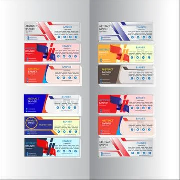 Vector abstract design banner web template Stock Illustration