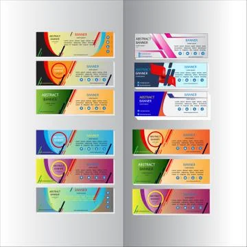 Vector abstract design banner web template Stock Illustration
