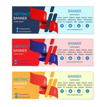 Vector abstract design banner web template Stock Illustration