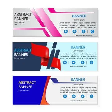 Vector abstract design banner web template Stock Illustration