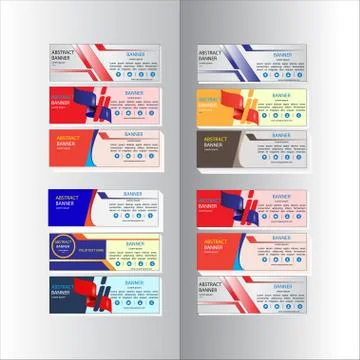 Vector abstract design banner web template Stock Illustration